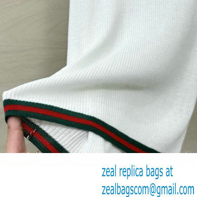 gucci Fine rib cashmere and silk tank top white 2024 - Click Image to Close