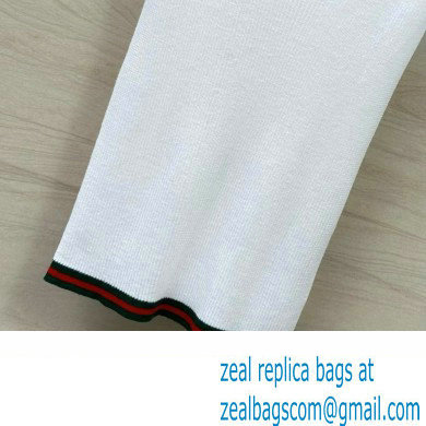 gucci Fine rib cashmere and silk tank top white 2024 - Click Image to Close