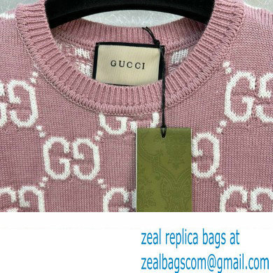 gucci GG knit wool top 772888 pink 2024 - Click Image to Close