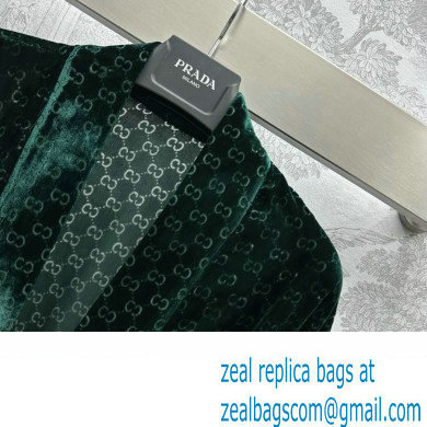 gucci GG velvet shirt green 772365 2024