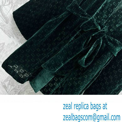 gucci GG velvet shirt green 772365 2024