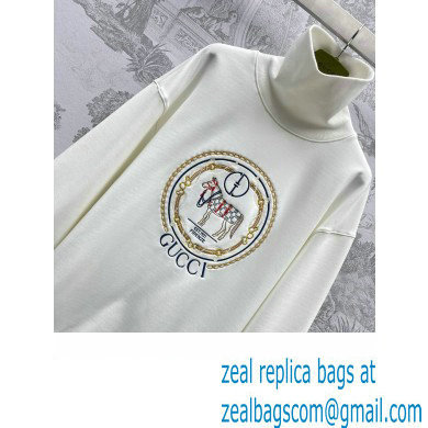 gucci Jersey sweatshirt with embroidery off white 2024