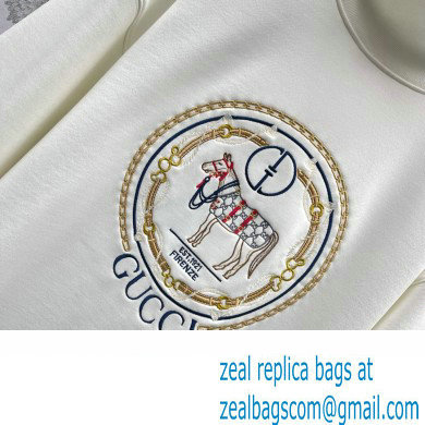 gucci Jersey sweatshirt with embroidery off white 2024