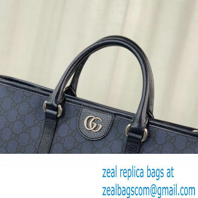 gucci Ophidia medium tote bag in Blue and black GG Supreme Tender canvas 763316 2024