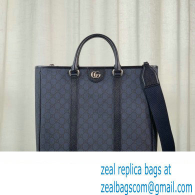 gucci Ophidia medium tote bag in Blue and black GG Supreme Tender canvas 763316 2024