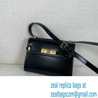 saint laurent manhattan mini crossbody bag in box leather black(original quality)