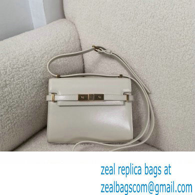 saint laurent manhattan mini crossbody bag in box leather white(original quality)