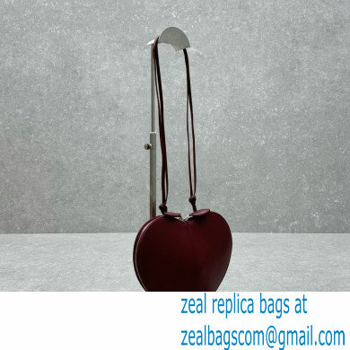 Alaia Le Coeur Heart Bag in calfskin burgundy 2024