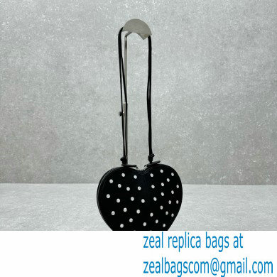 Alaia Le Coeur Heart Bag with Strass Stud Allover Black 2024