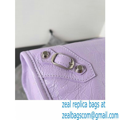 Balenciaga Le City Small leather shoulder bag lilac 2024