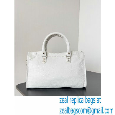 Balenciaga Le City Small leather shoulder bag white 2024