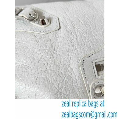 Balenciaga Le City Small leather shoulder bag white 2024