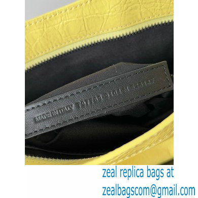 Balenciaga Le City Small leather shoulder bag yellow 2024