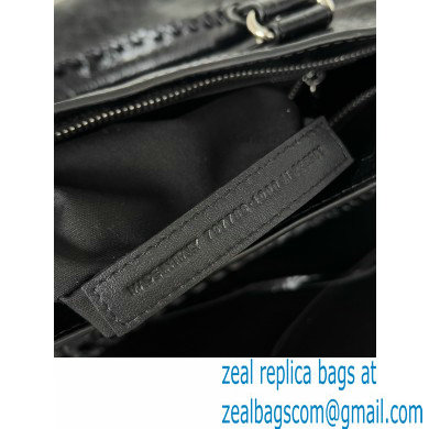 Balenciaga Le City medium leather shoulder bag black 2024