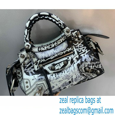 Balenciaga Neo Cagole XS Handbag in Graffiti Black 2024