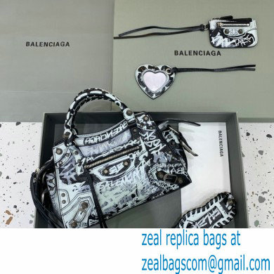 Balenciaga Neo Cagole XS Handbag in Graffiti Black 2024