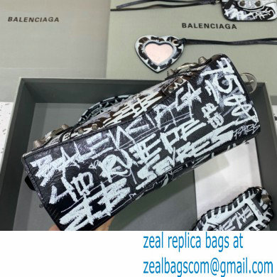 Balenciaga Neo Cagole XS Handbag in Graffiti Black 2024