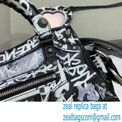 Balenciaga Neo Cagole XS Handbag in Graffiti Black 2024