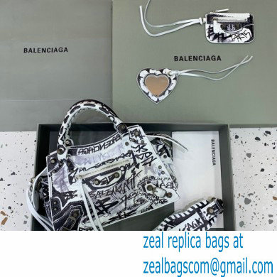 Balenciaga Neo Cagole XS Handbag in Graffiti White 2024