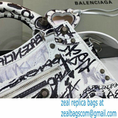 Balenciaga Neo Cagole XS Handbag in Graffiti White 2024