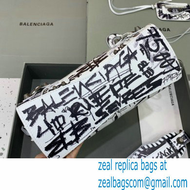 Balenciaga Neo Cagole XS Handbag in Graffiti White 2024