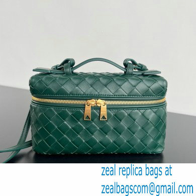 Bottega Veneta Intrecciato leather BANG BANG vanity case DARK GREEN 2024