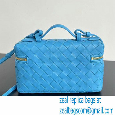 Bottega Veneta Intrecciato leather BANG BANG vanity case LAKE BLUE 2024