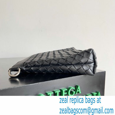 Bottega Veneta Intrecciato leather pouch Clutch Bag Black