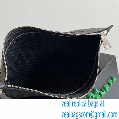 Bottega Veneta Intrecciato leather pouch Clutch Bag Black