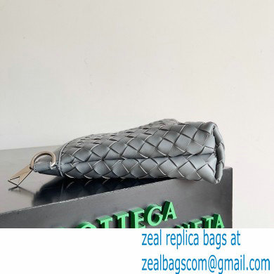 Bottega Veneta Intrecciato leather pouch Clutch Bag Gray