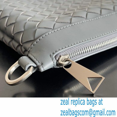 Bottega Veneta Intrecciato leather pouch Clutch Bag Gray