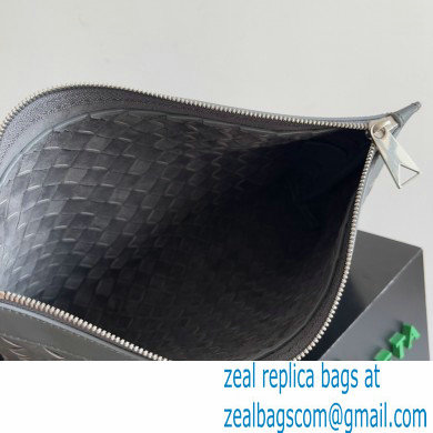 Bottega Veneta Intrecciato leather pouch Clutch Bag Gray