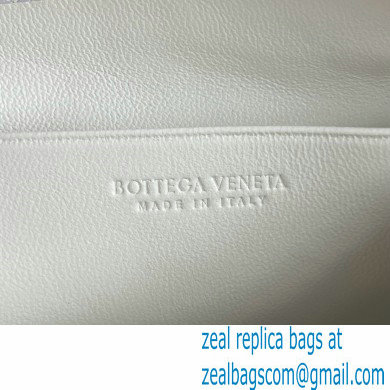 Bottega Veneta Intrecciato metallic leather pouch white 2024