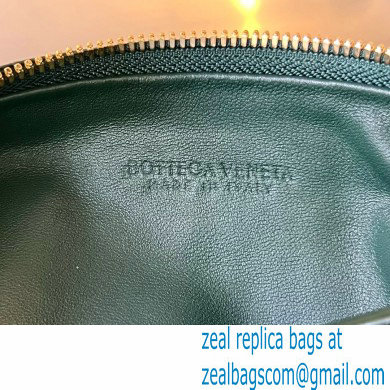 Bottega Veneta crocodile pattern leather mini jodie top handle bag dark green 2024