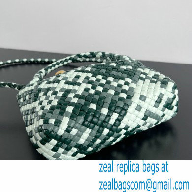 Bottega Veneta white/green calfskin Mini Tosca bag 2024