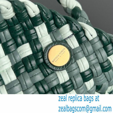 Bottega Veneta white/green calfskin Mini Tosca bag 2024