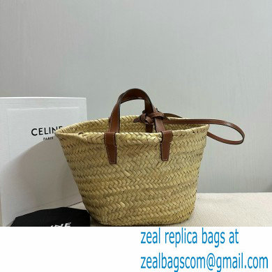 CELINEMEDIUM CLASSIC PANIER in Palm leaves and Calfskin Tan 2024