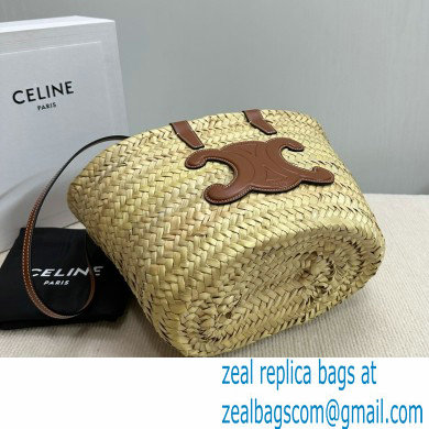 CELINEMEDIUM CLASSIC PANIER in Palm leaves and Calfskin Tan 2024