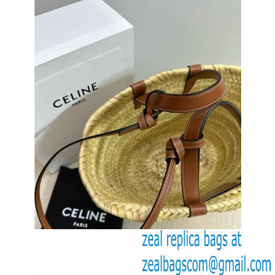 CELINEMEDIUM CLASSIC PANIER in Palm leaves and Calfskin Tan 2024