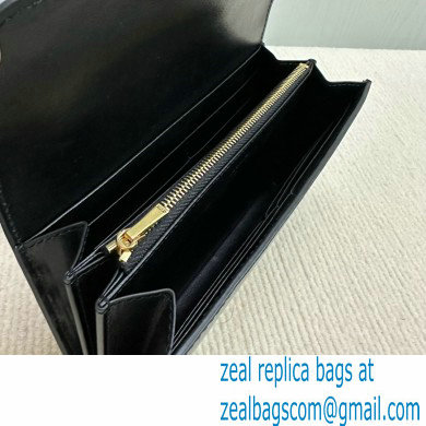 CELINE LARGE WALLET TRIOMPHE in Shiny calfskin Black 2024