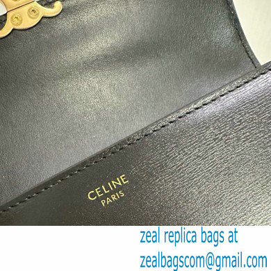 CELINE LARGE WALLET TRIOMPHE in Shiny calfskin Black 2024