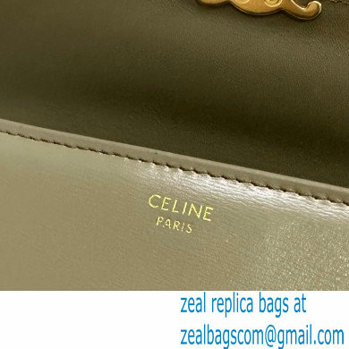 CELINE LARGE WALLET TRIOMPHE in Shiny calfskin GRAY 2024