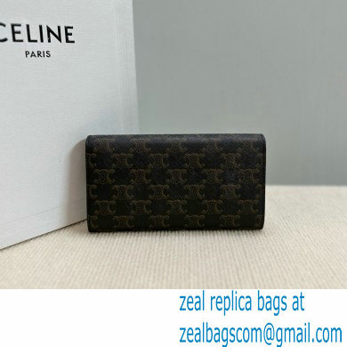 CELINE LARGE WALLET TRIOMPHE in Triomphe Canvas Tan 2024 - Click Image to Close