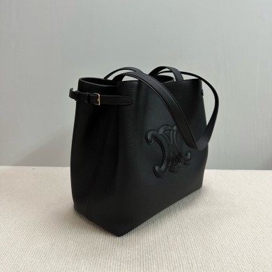 CELINE MEDIUM CABAS ANAIS CUIR TRIOMPHE in Grained calfskin Black 2024