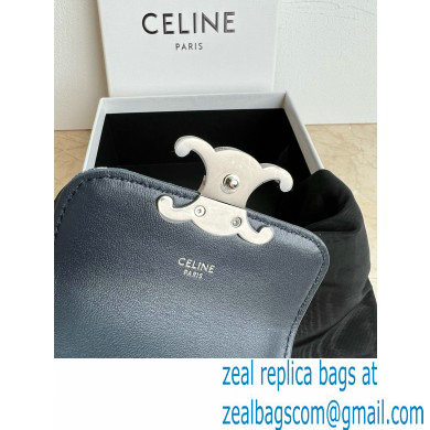 CELINE MINI CHAIN CLAUDE in DENIM WITH TRIOMPHE ALL-OVER Denim / Silver 2024