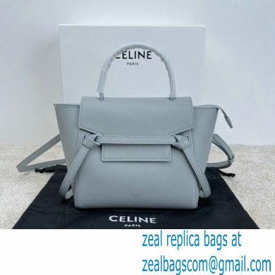 CelineNano Belt bag in grained calfskin bleu lin 2024