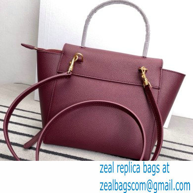 CelineNano Belt bag in grained calfskin burgundy 2024