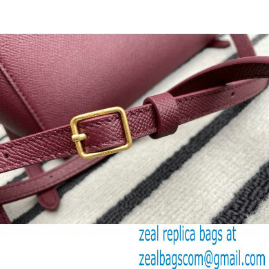 CelineNano Belt bag in grained calfskin burgundy 2024