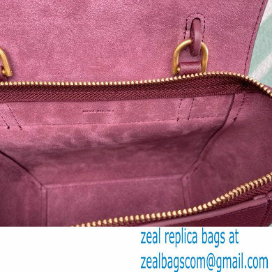 CelineNano Belt bag in grained calfskin burgundy 2024