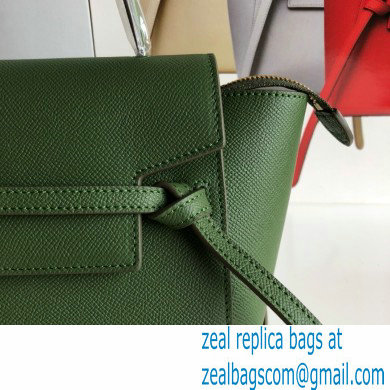 CelineNano Belt bag in grained calfskin green 01 2024